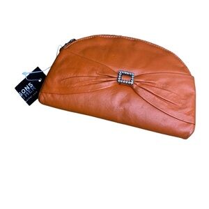 NWT Wilson’s Leather Small Little Orange Cosmetic Bag